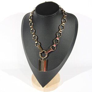 Dannijo Elisa Gold Tone Chain Necklace w/ Pendant